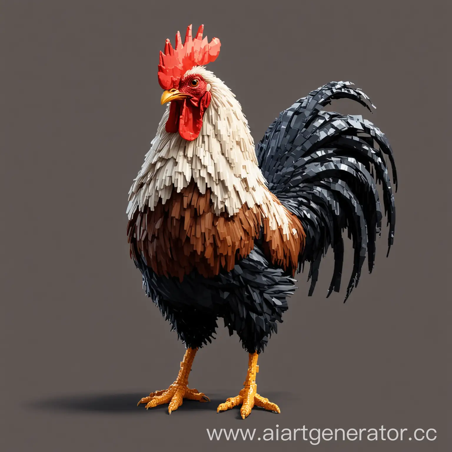 Colorful-Pixel-NFT-Art-Featuring-a-Majestic-Rooster