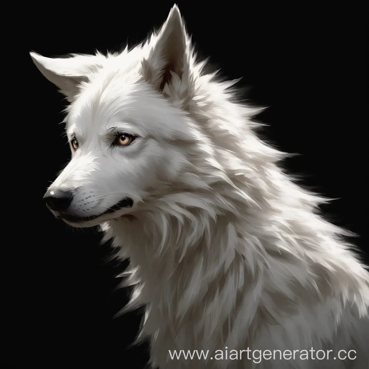 Confident-White-Wolfdog-Staring-into-the-Abyss-Digital-Art