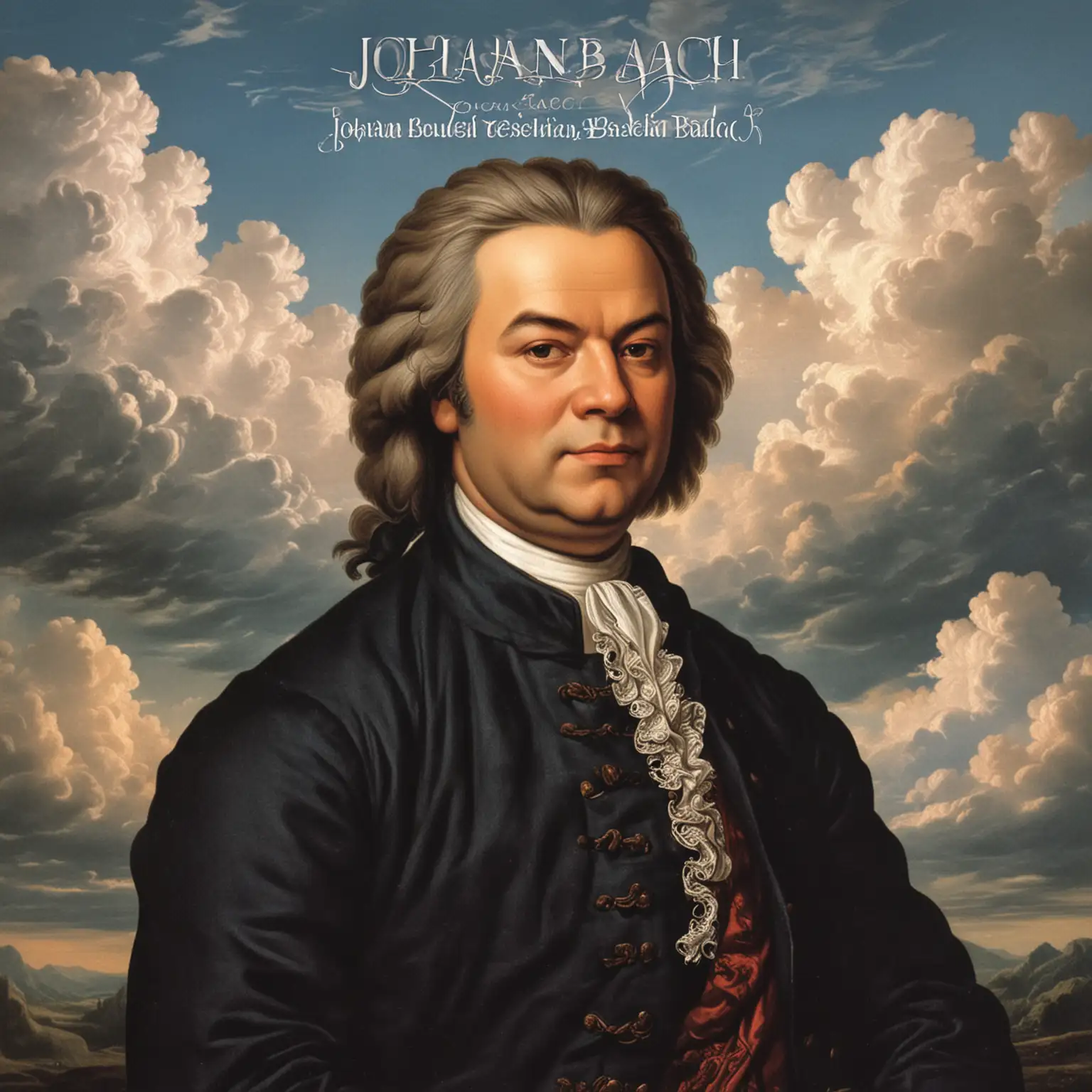 Classical Musician Johann Sebastian Bach Clouds Album Cover
