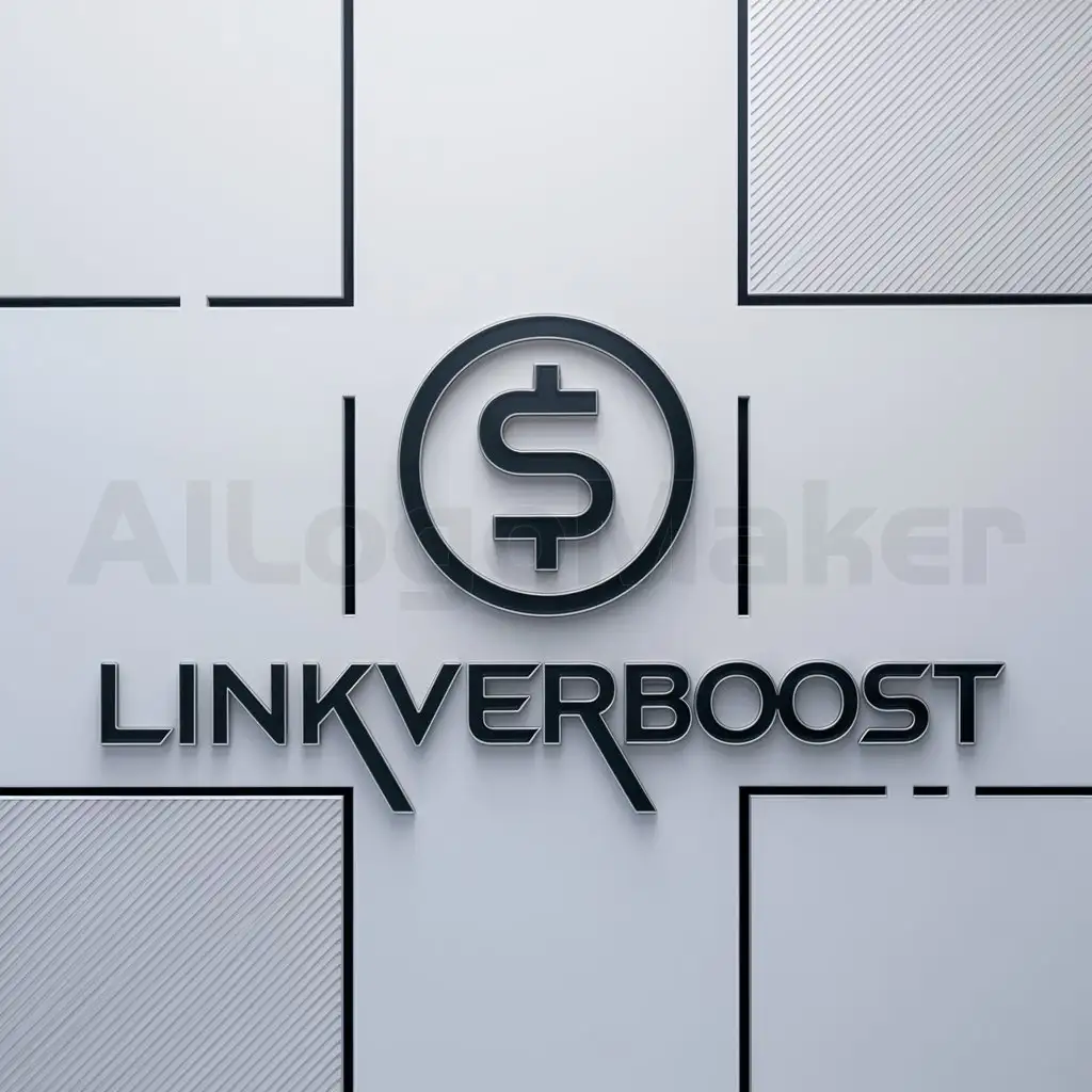 a logo design,with the text "Linkverboost", main symbol:Coin,Moderate,clear background