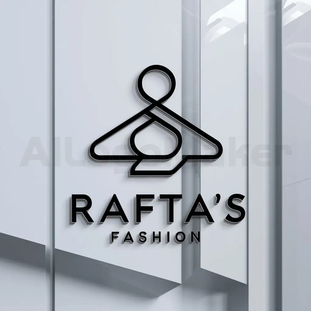 a logo design,with the text "Rafta's Fashion", main symbol:cloths,Moderate,clear background