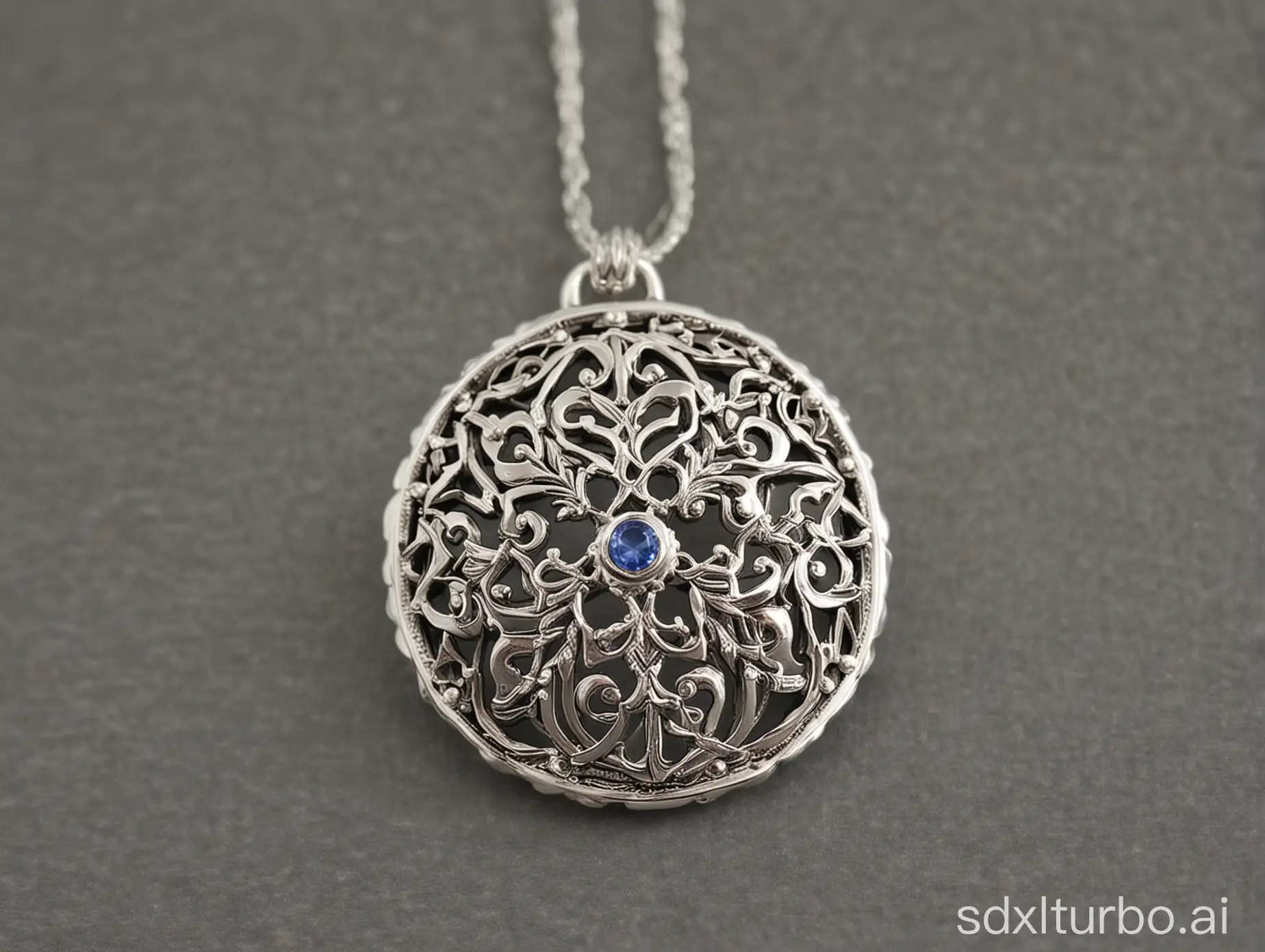 A photo of a beautiful piece of jewelry that is made from sterling silver.