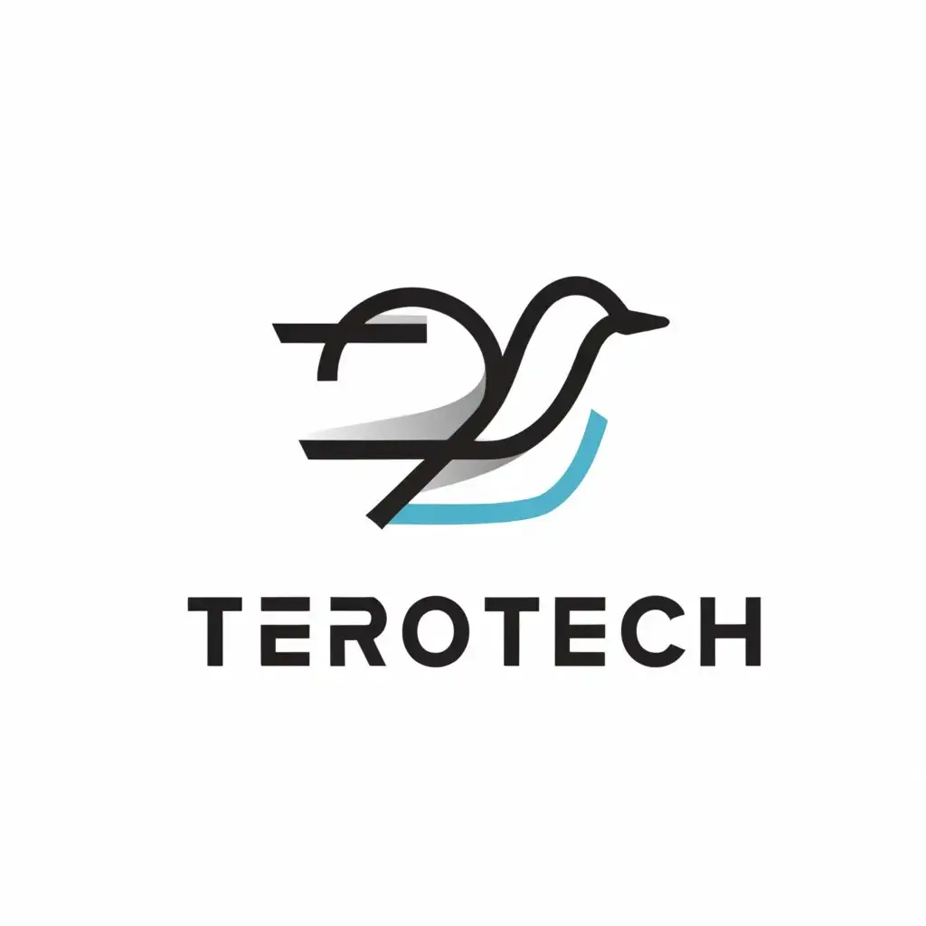 a logo design,with the text "TeroTech", main symbol:Tero pajaro,Minimalistic,be used in Technology industry,clear background
