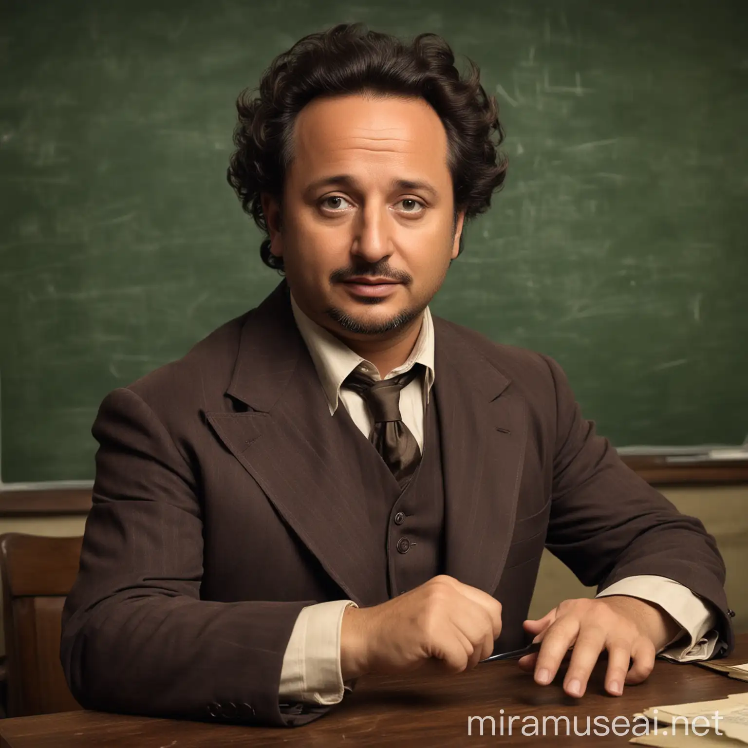 Giorgio A. Tsoukalos as a 1920's teacher in color