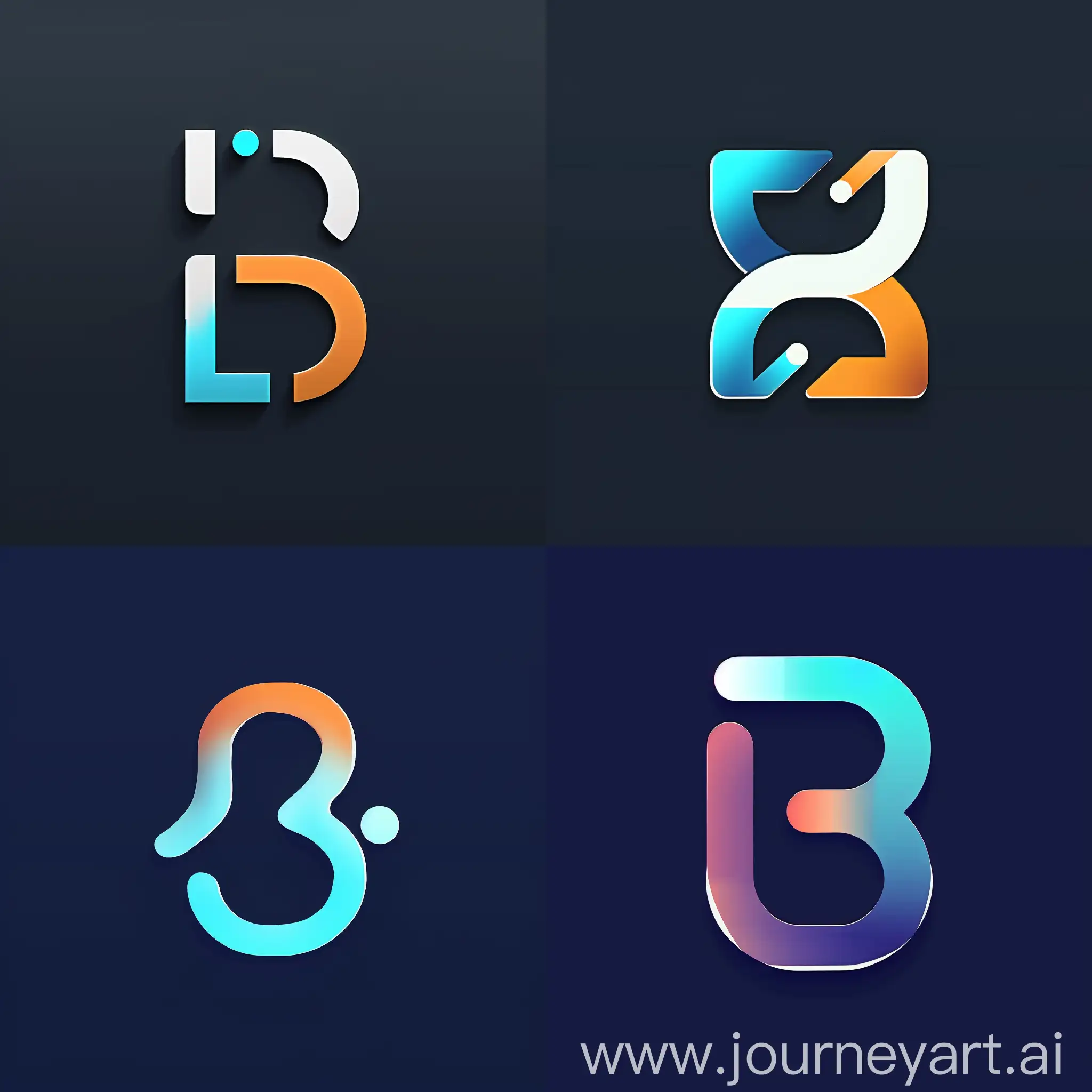 A modern and minimalistic logo related to the letter 'B' for a software development agency. 