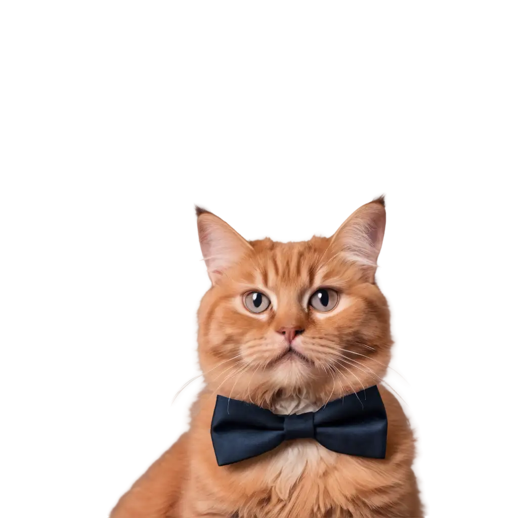 A cute cat with bow tie