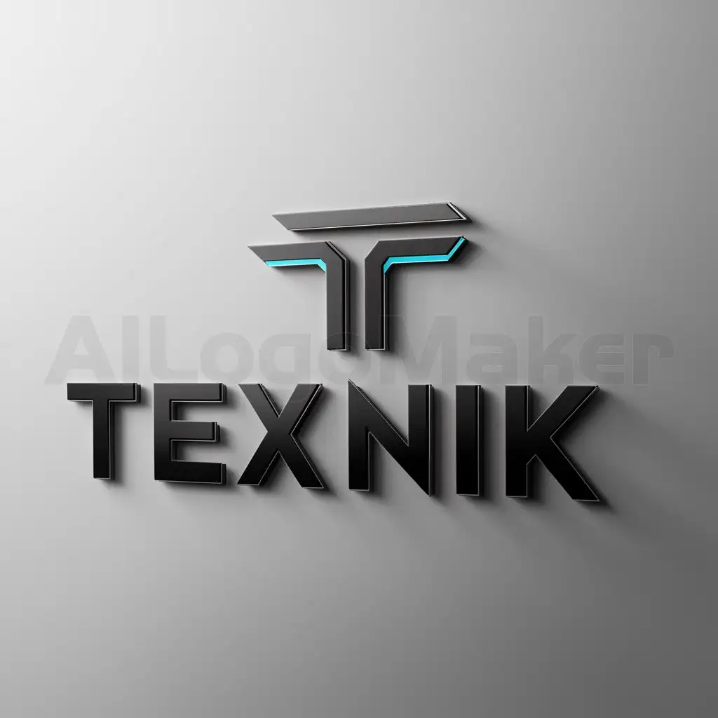 a logo design,with the text "TEXNIK", main symbol:TEXNIK,Moderate,be used in Technology industry,clear background