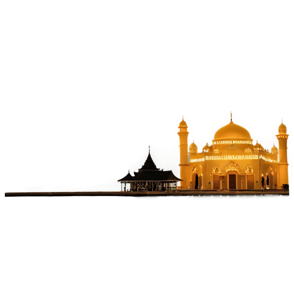 Temple with mosk by sea side