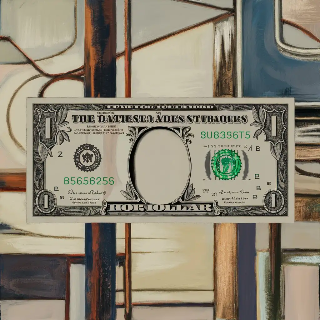 Rectangular Dollar Bill Art Without Text