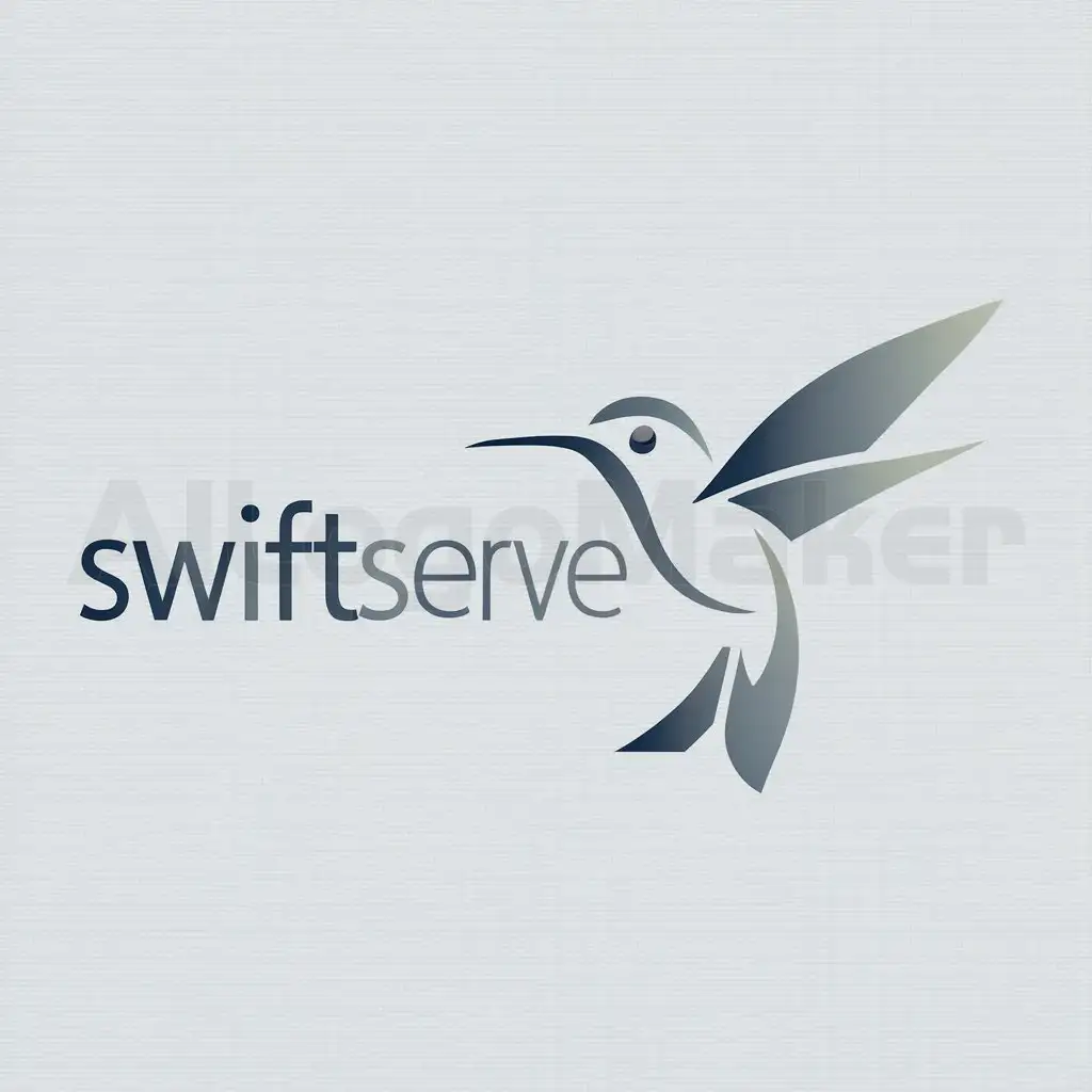 a logo design,with the text "Swiftserve", main symbol:Humming Bird,Moderate,be used in Home Family industry,clear background