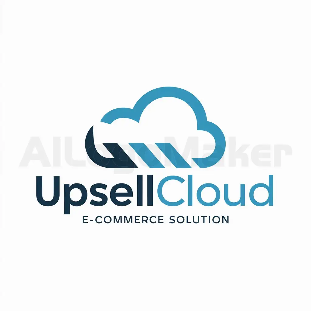 a logo design,with the text "UpsellCloud", main symbol:color #477DFD, intelligent e-commerce solution, innovative, professional, modern, icon, ,Moderate,be used in Technology industry,clear background