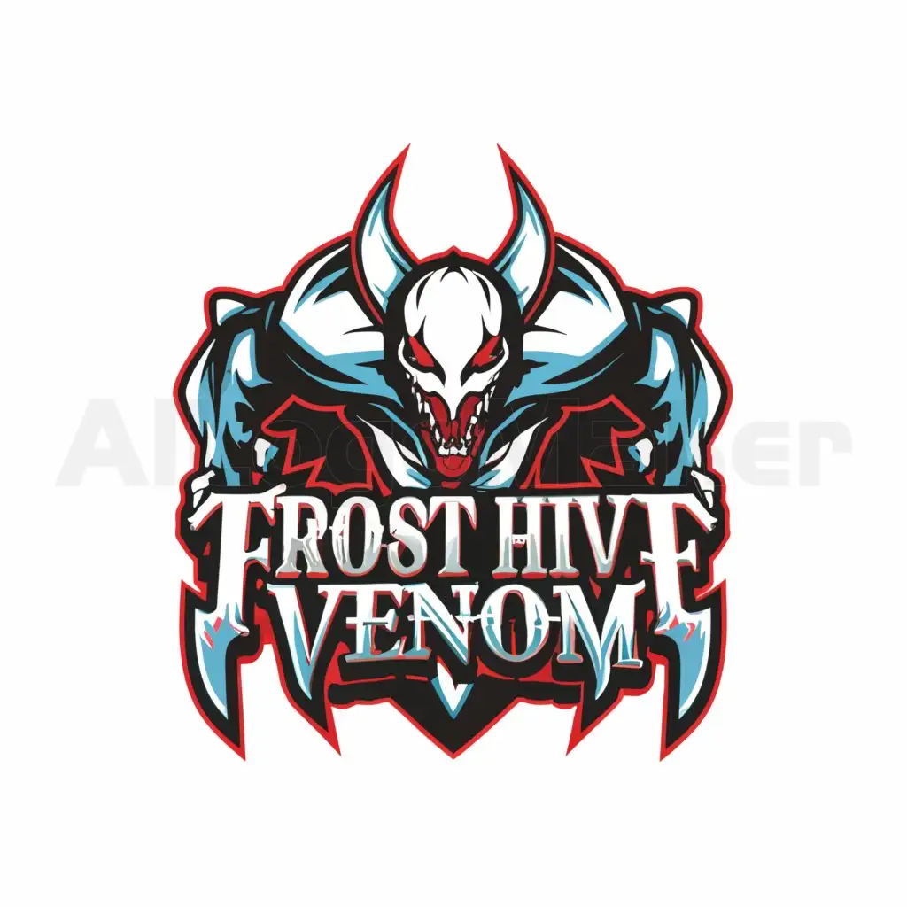 a logo design,with the text "frost hive venom", main symbol:venom,complex,be used in Sports Fitness industry,clear background