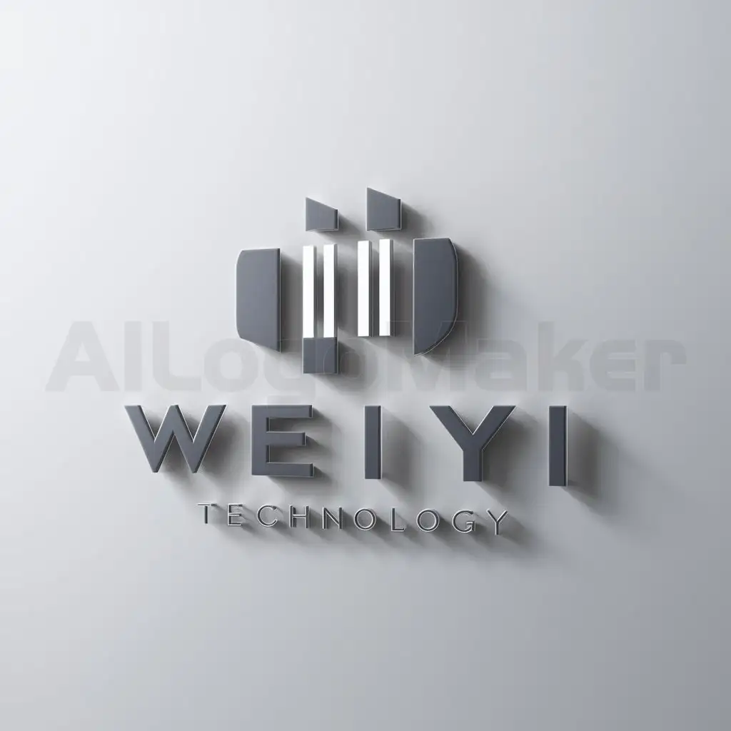 a logo design,with the text "Weiyi Technology", main symbol:software design, development of technology company,Minimalistic,clear background