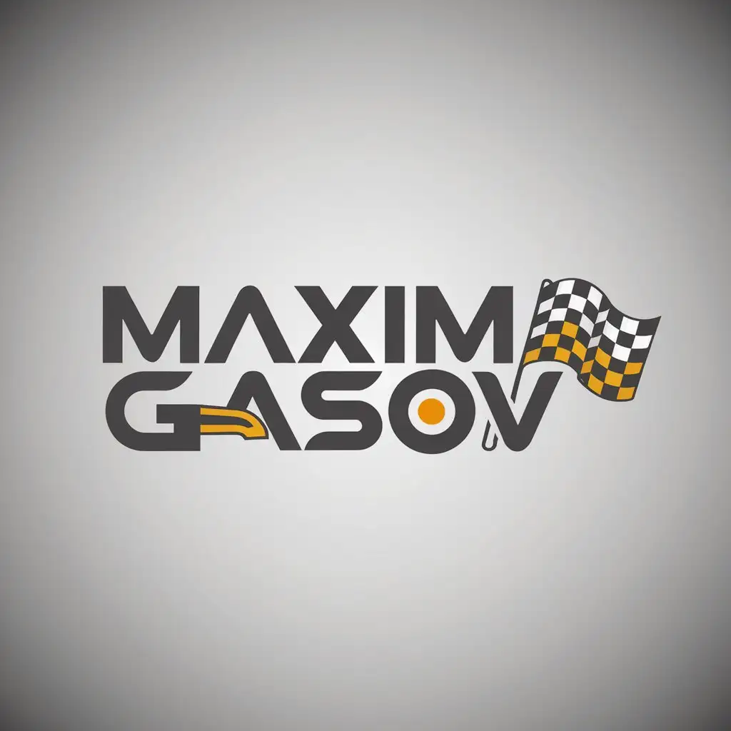 Logo-Design-for-Maxim-Gasov-Company-with-Checkered-Flag