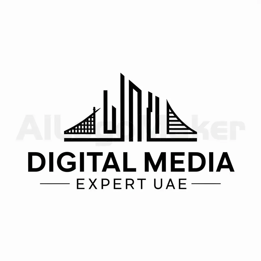 a logo design,with the text "Digital Media Expert UAE", main symbol:Dubai,Moderate,be used in Entertainment industry,clear background