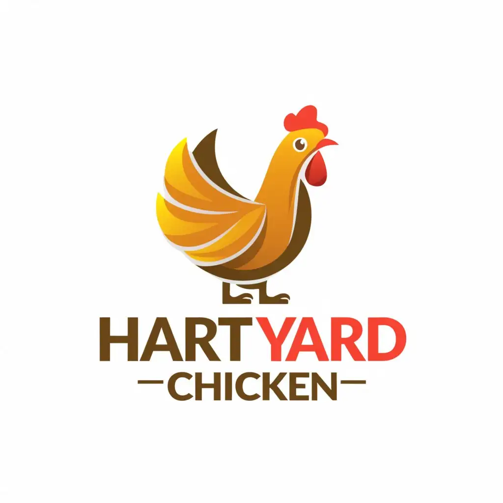 a logo design,with the text "Hart Yard Chicken", main symbol:Chicken,Moderate,be used in Home Family industry,clear background
