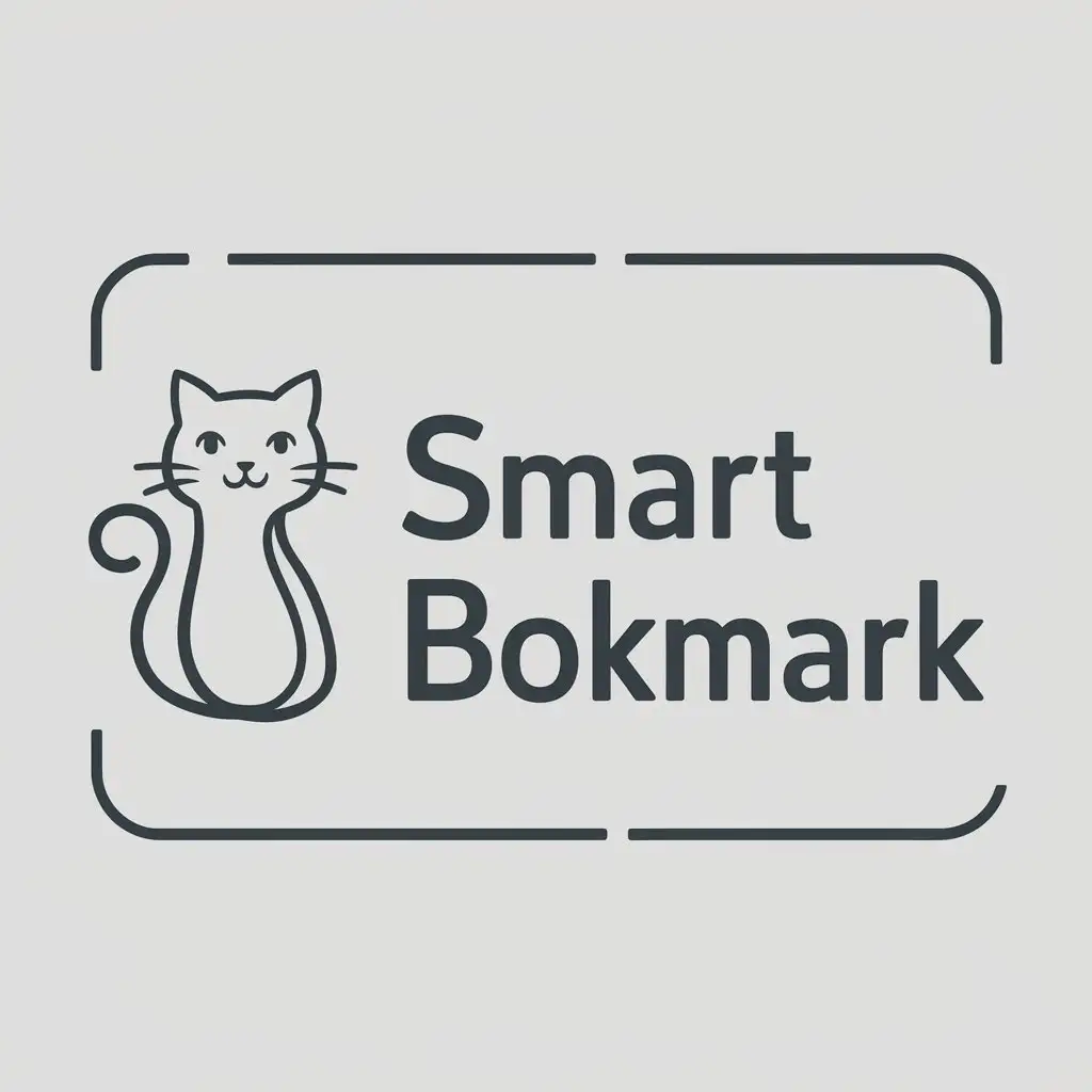 LOGO-Design-For-SmartBookmark-Playful-Cat-Bookmark-Design-on-Clear-Background