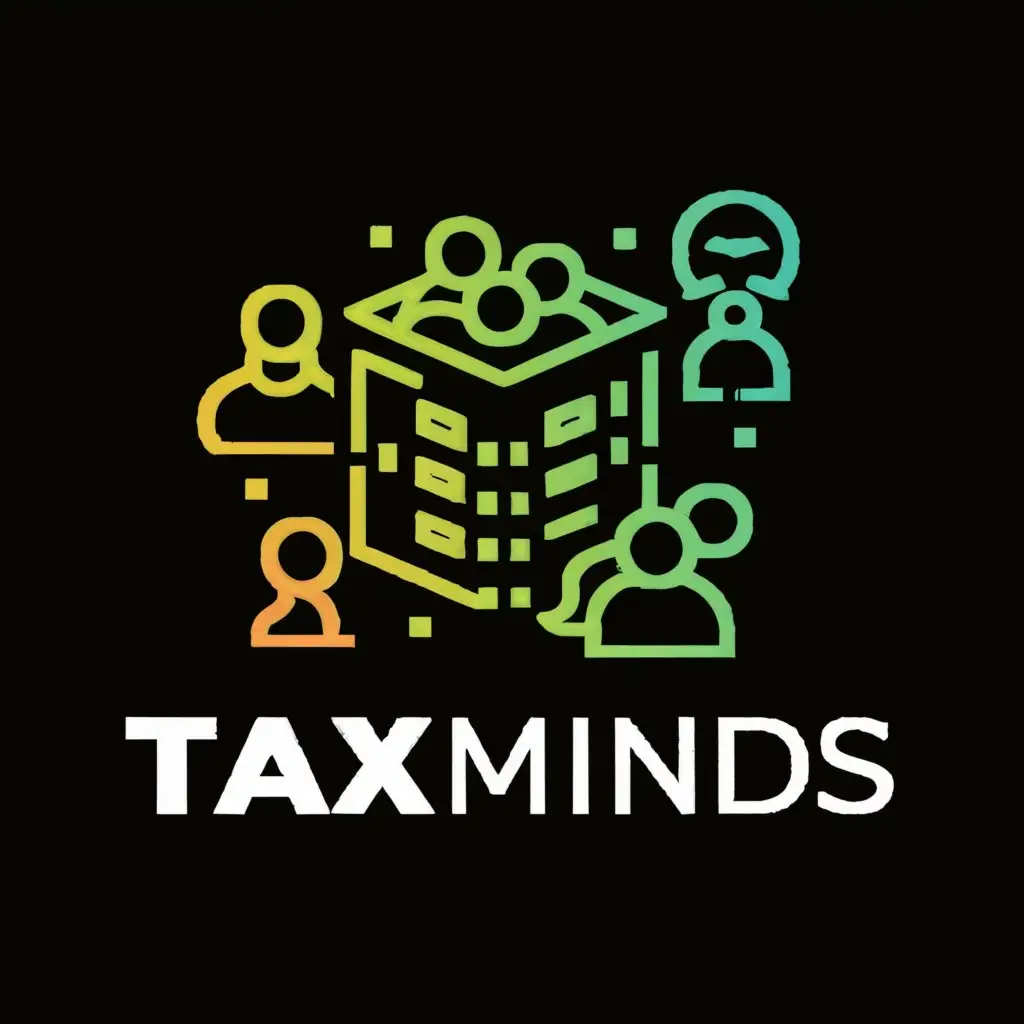 a logo design,with the text "TaxMinds", main symbol:taxes, Baby Boomer II Generation, X Generation, Millennials Generation, and Z Generation .,Moderate,be used in Finance industry,clear background