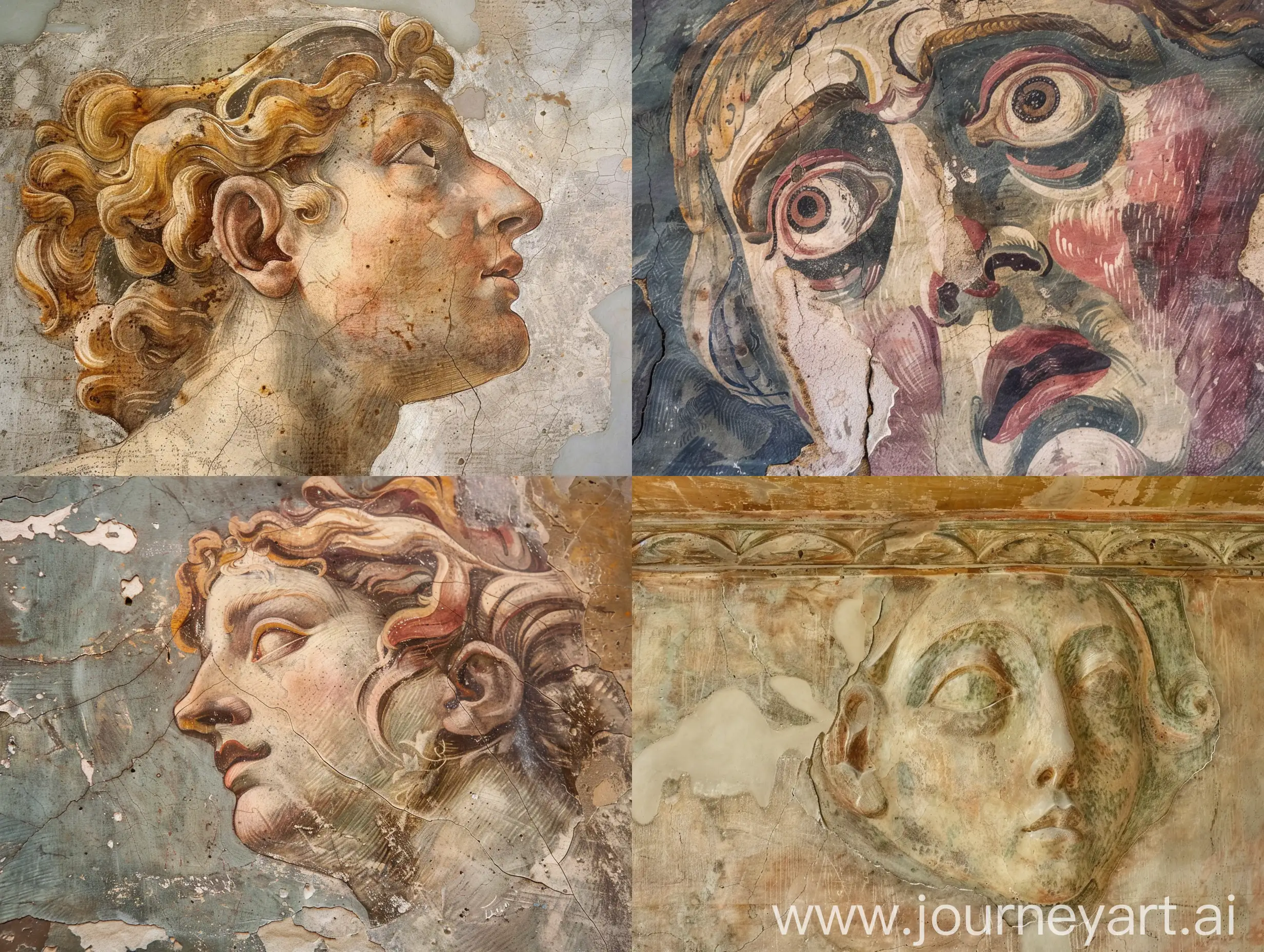 говорящая голова в стиле античной фрески