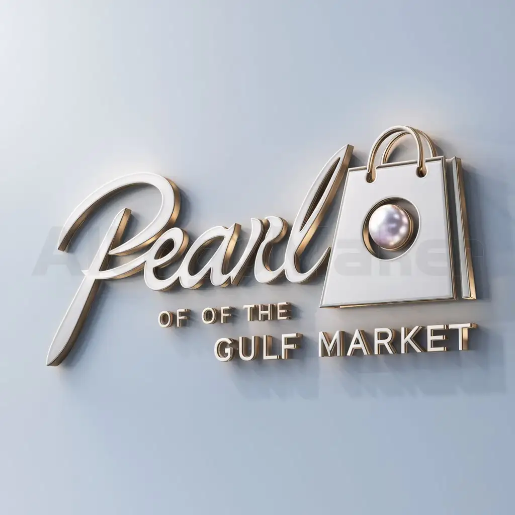 a logo design,with the text "pearl of the gulf market", main symbol:ecommerce,Moderate,clear background