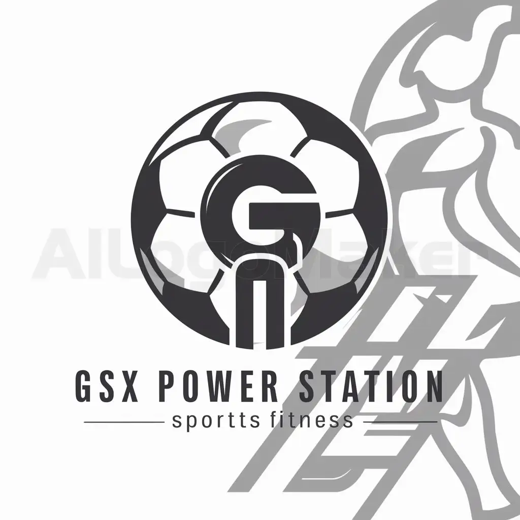 a logo design,with the text 'GSX power station, soccer team', main symbol:soccer, AND SPORTS RELATED ICON,Moderate,be used in Sports Fitness industry,clear background