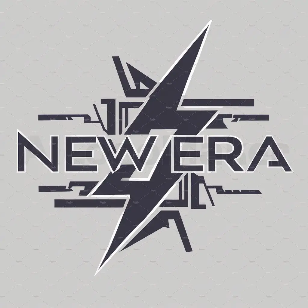 a logo design,with the text "new era", main symbol:lightning,complex,be used in Technology industry,clear background