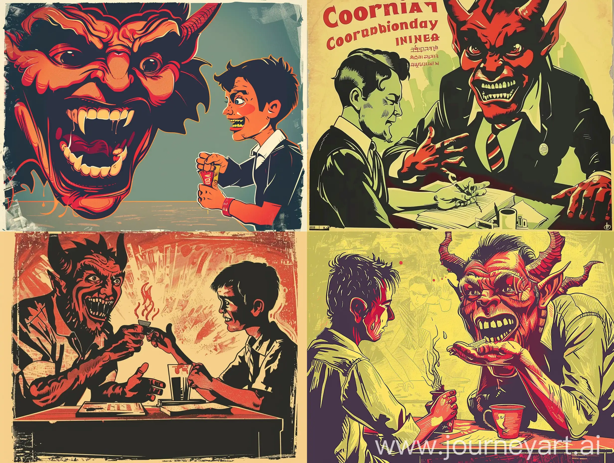AntiCorruption-Poster-Teacher-Confronts-Devilish-Bribery