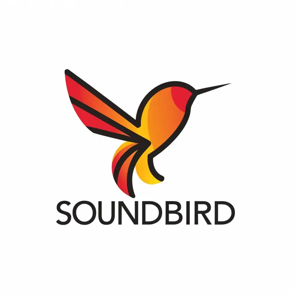a logo design,with the text "soundbird", main symbol:bird,Minimalistic,be used in music industry,clear background