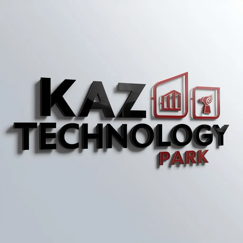 KAZ Technology Park Minimalistic Logo Design for Building and Welding Company