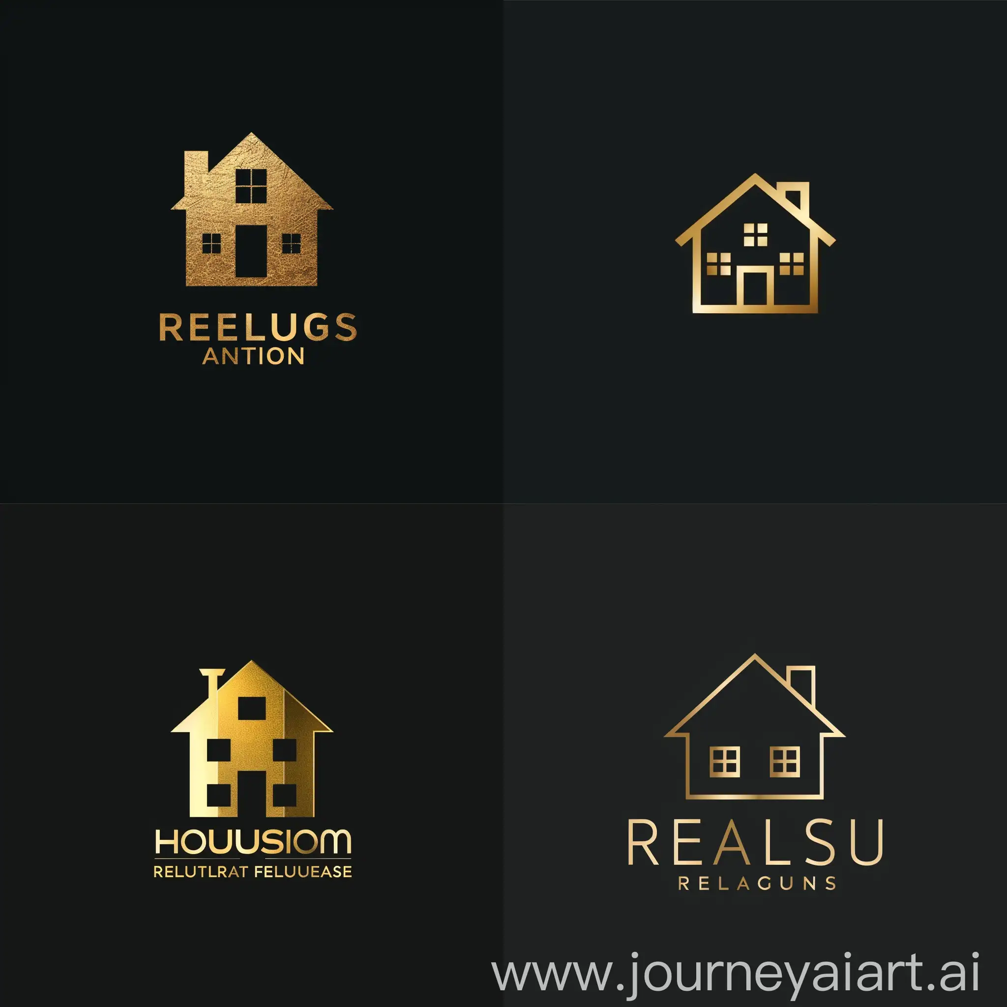 Real Estate Agent Logo Premade Logo Branding Kit Logo Gold HOUSE Logo Brand Design Luxury Logo Realtor Logo Real Estate Agency