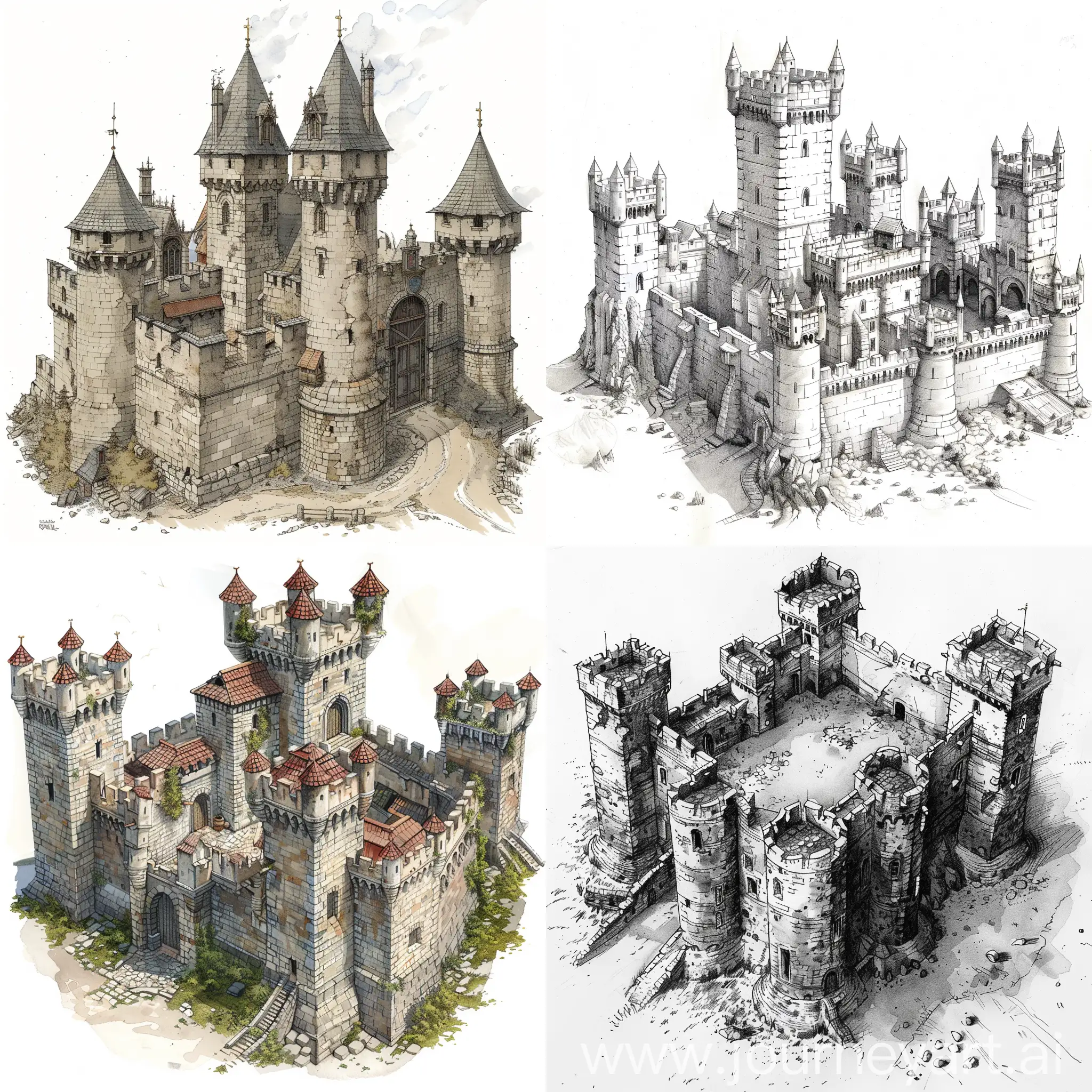 Схема средневекового замка