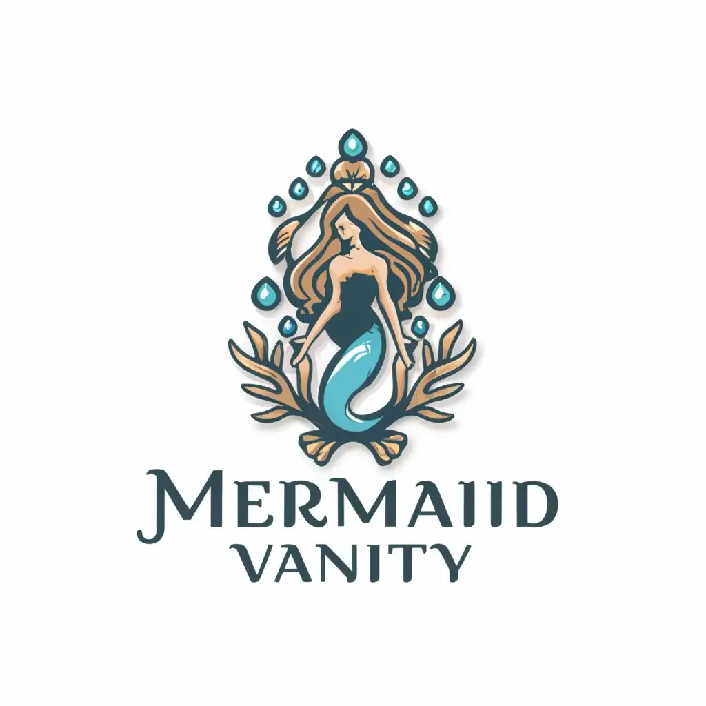 a logo design,with the text "Mermaid Vanity", main symbol:Jewelry,Moderate,clear background