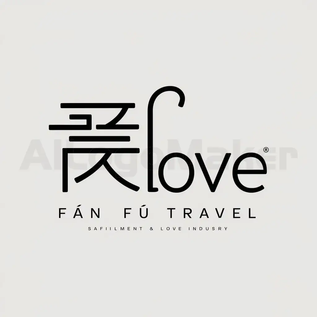 a logo design,with the text ""love"", main symbol:Fán Fù,Moderate,be used in Travel industry,clear background