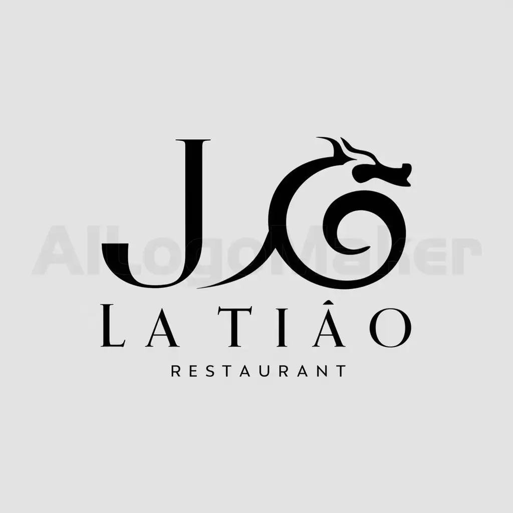 a logo design,with the text "JL", main symbol:la tiáo,Minimalistic,be used in Restaurant industry,clear background