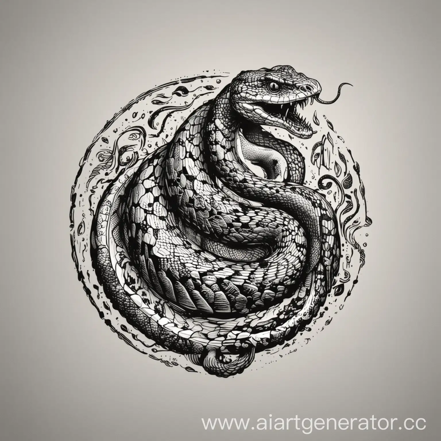 Snake-and-Artistic-Supplies-Abstract-Logotype-Design