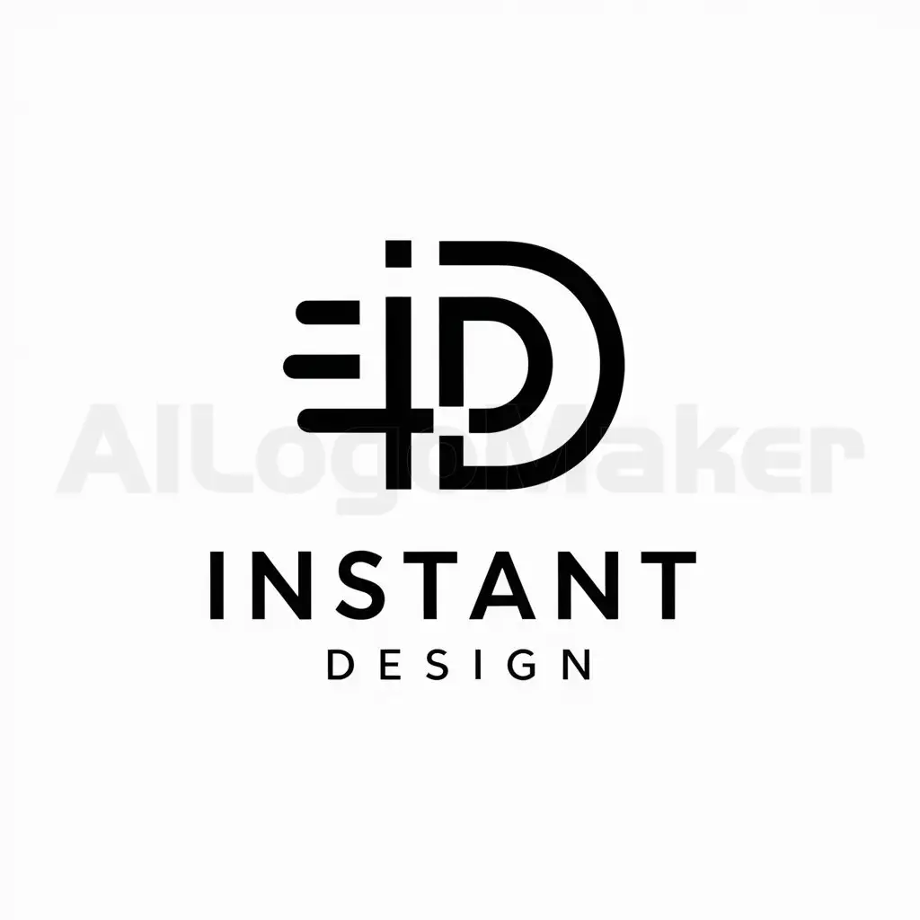 a logo design,with the text "instant design", main symbol:Letters,Moderate,be used in Education industry,clear background