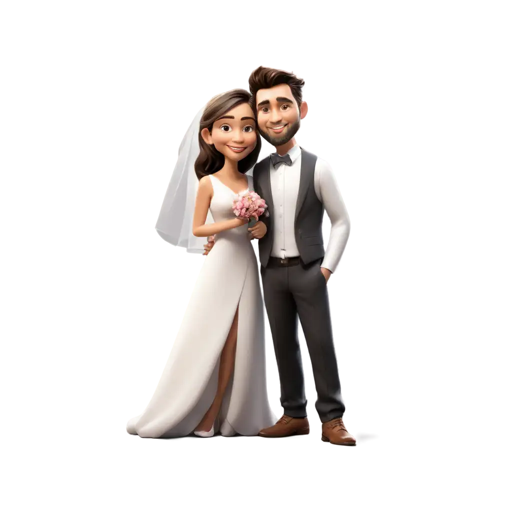 wedding couple for caricature