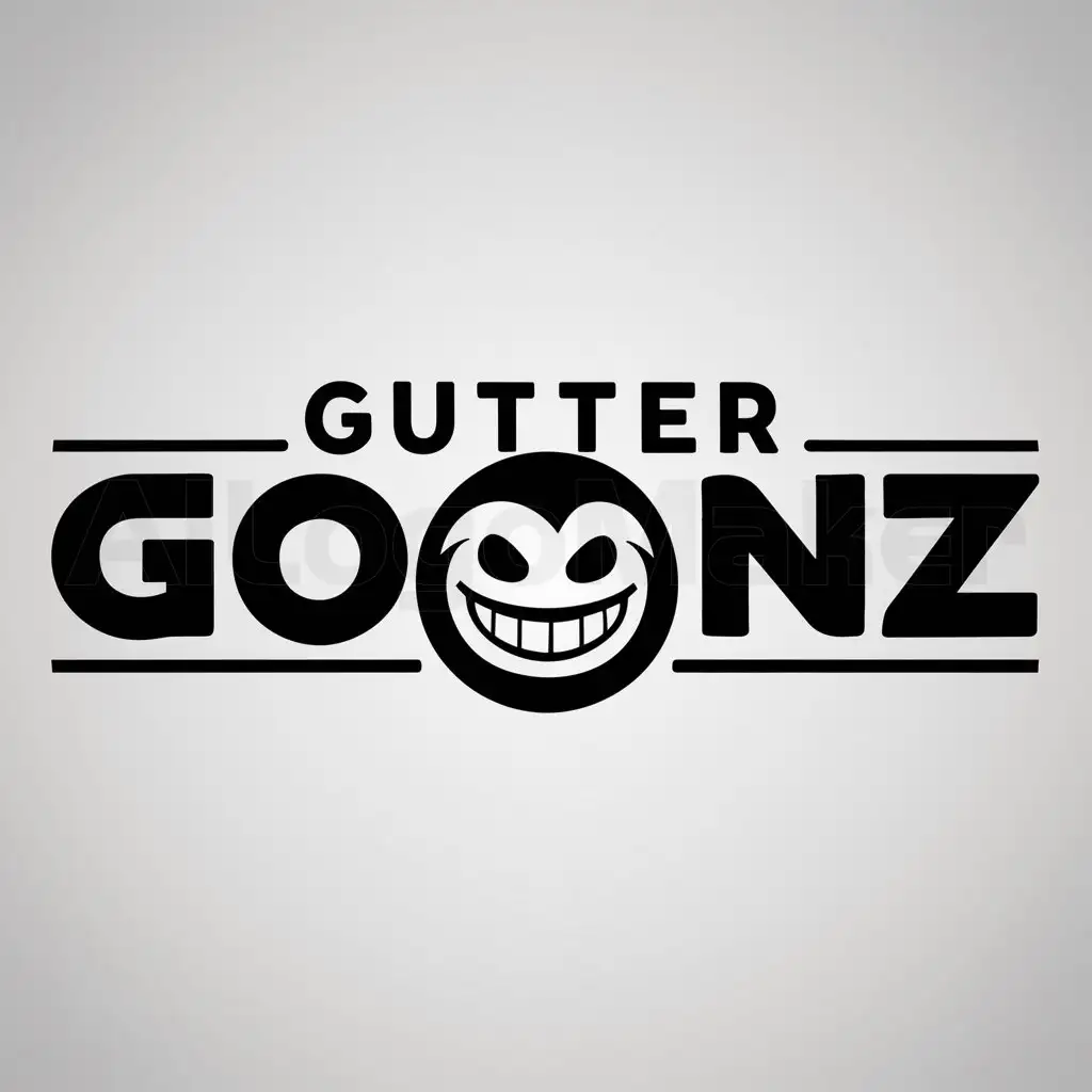 a logo design,with the text "Gutter Goonz", main symbol:Bowling balln,complex,be used in Bowlingn industry,clear background