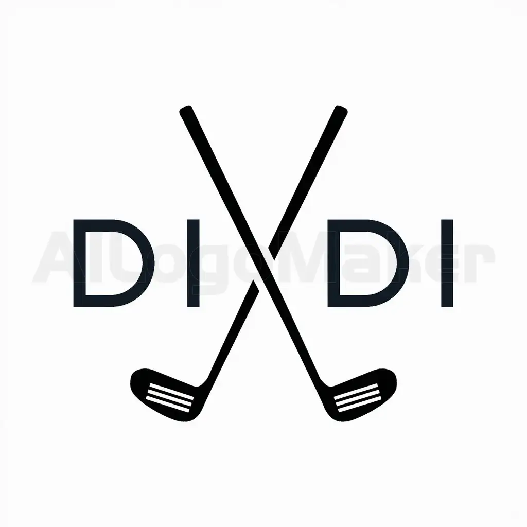 a logo design,with the text "DIDI", main symbol:golfclubs,Minimalistic,clear background