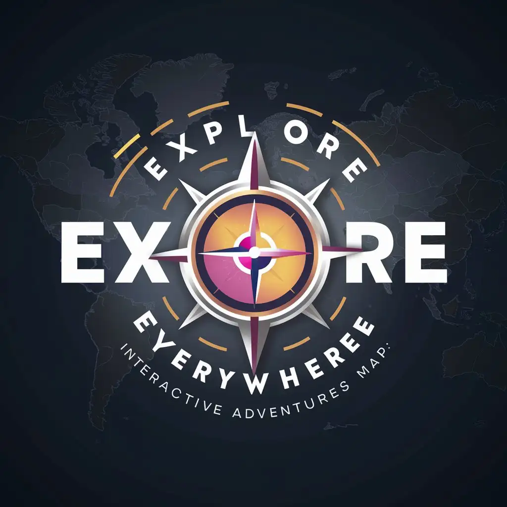 Логотип для приложения "Explore Everywhere: Interactive Adventures Map"