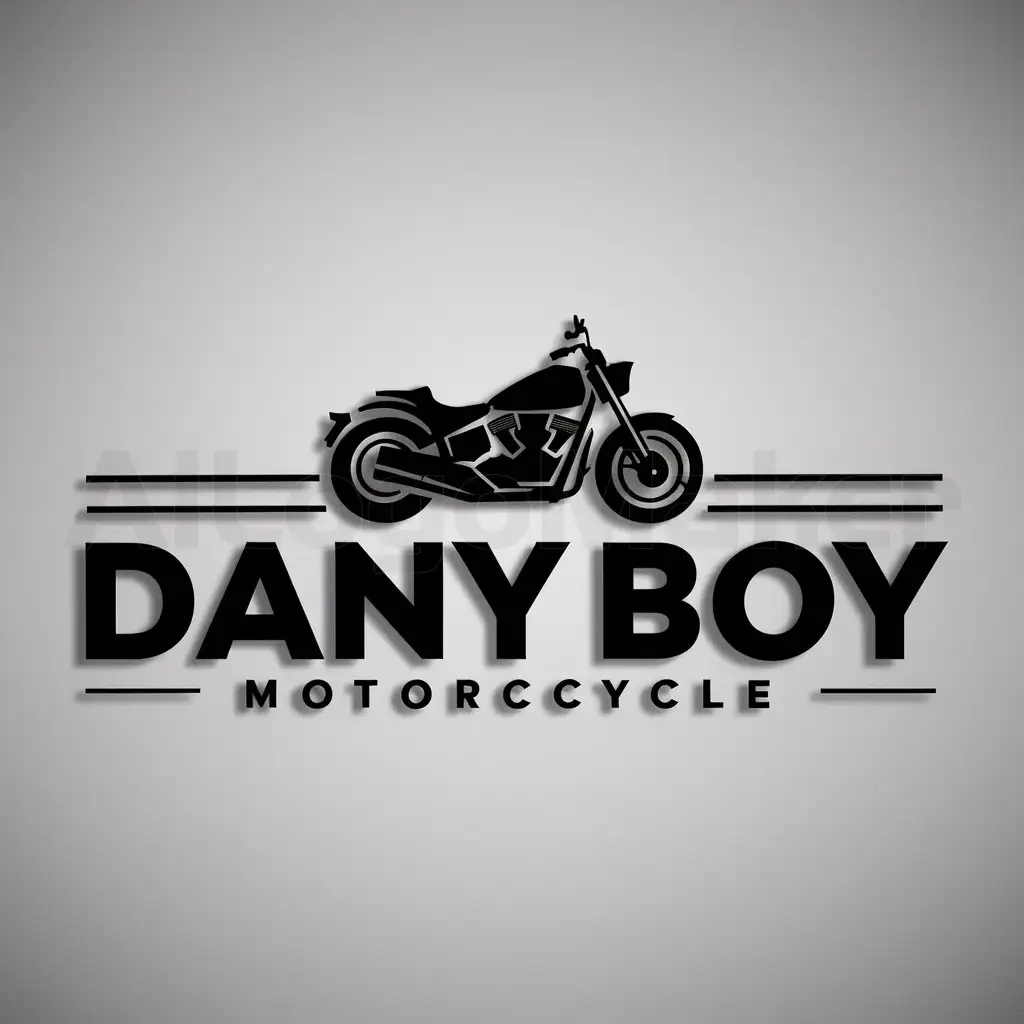 a logo design,with the text "Dany Boy", main symbol:Fotografia sobre motocicleta,Moderate,be used in moto industry,clear background