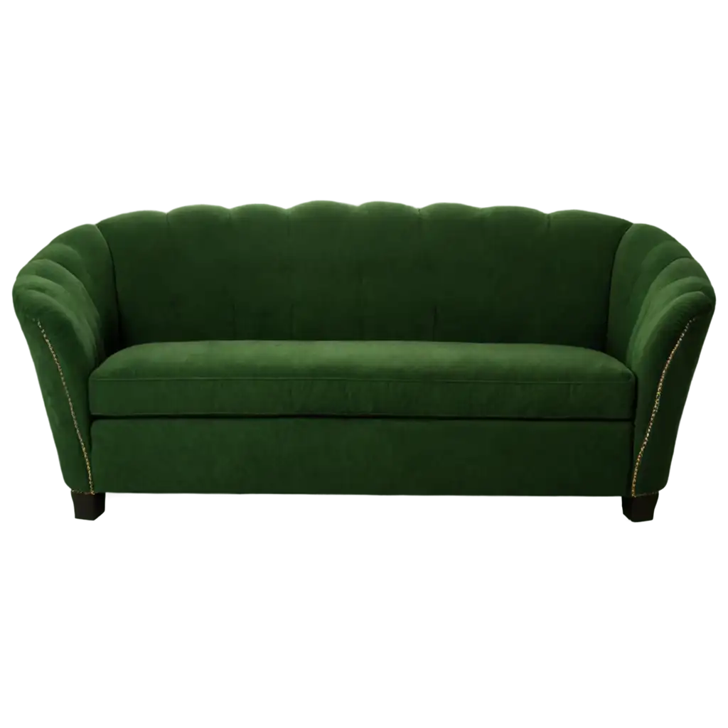 dark green sofa