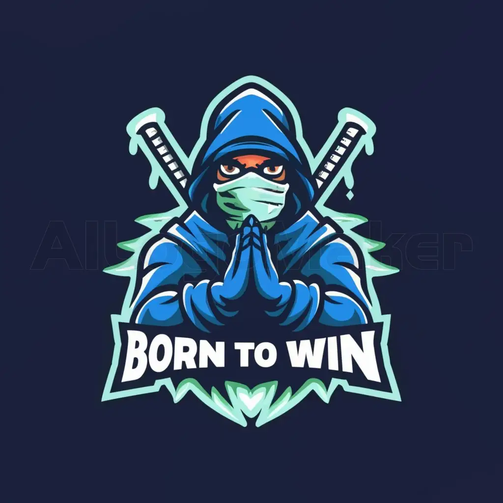 LOGO-Design-for-Born-to-Wins-Ninja-Logo-Symbol-with-Frozen-Hands