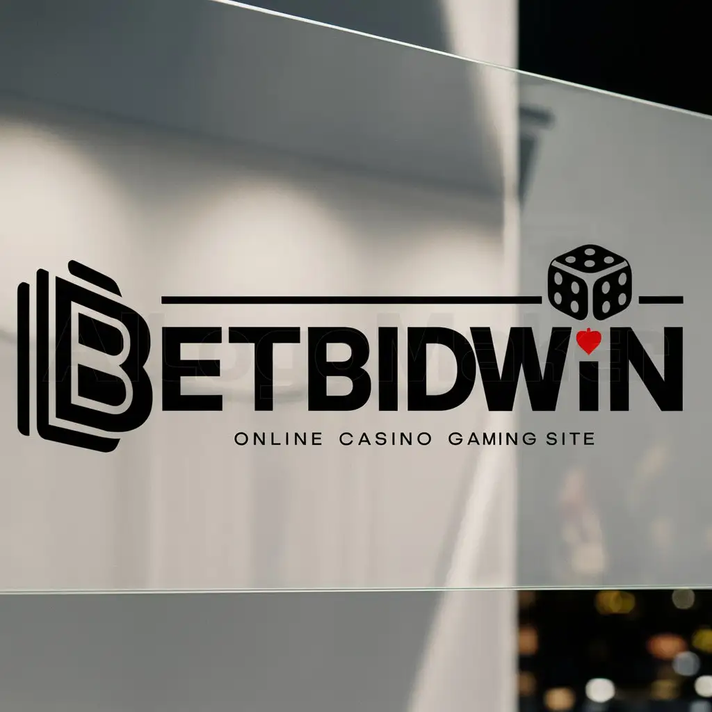 a logo design,with the text "BetBidWin", main symbol: Logo design for online casino gaming site "BetBidWin". Position logo professionally according to casino site design and color scheme.,Moderate,clear background
