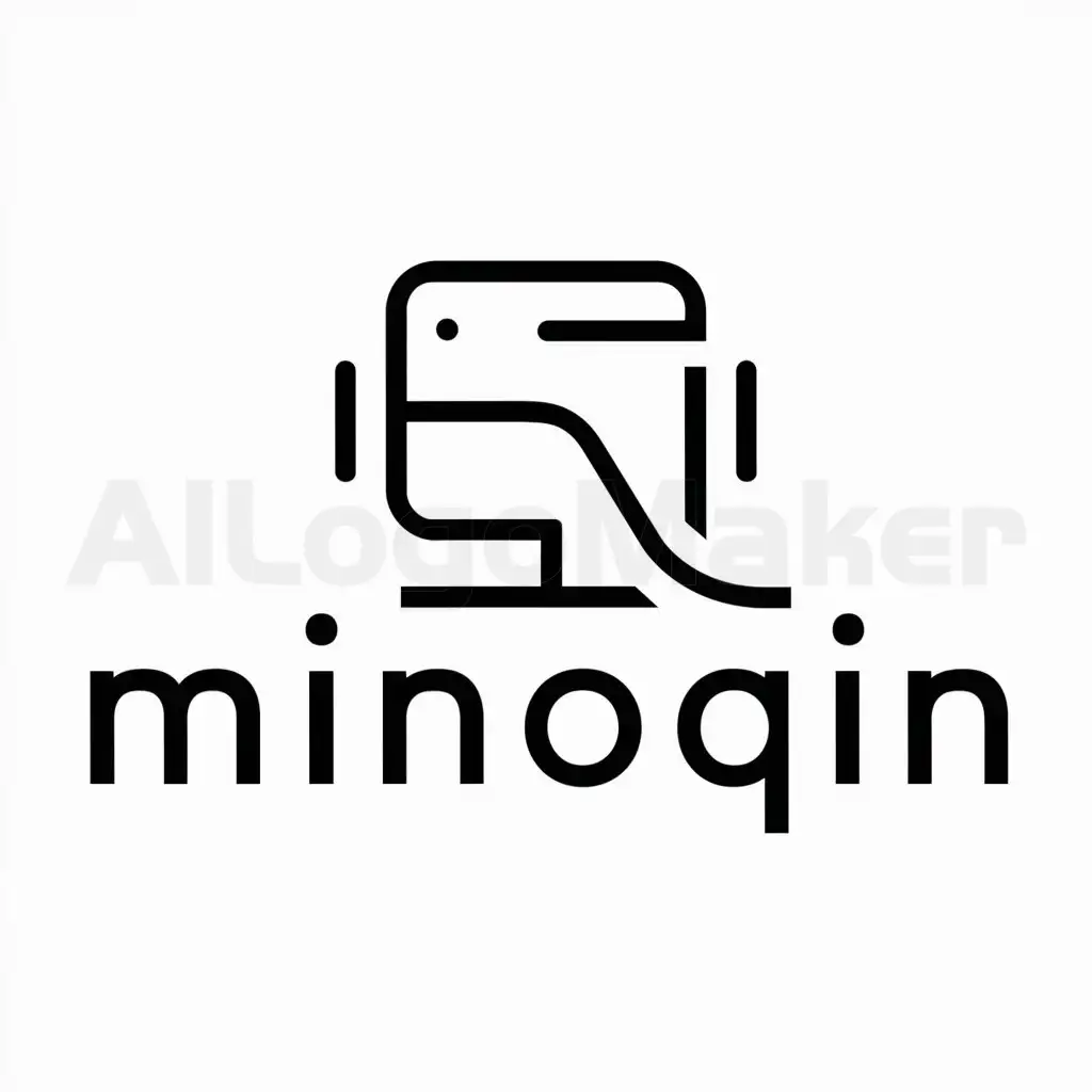 a logo design,with the text "minoqin", main symbol:ordenador,Moderate,be used in Technology industry,clear background