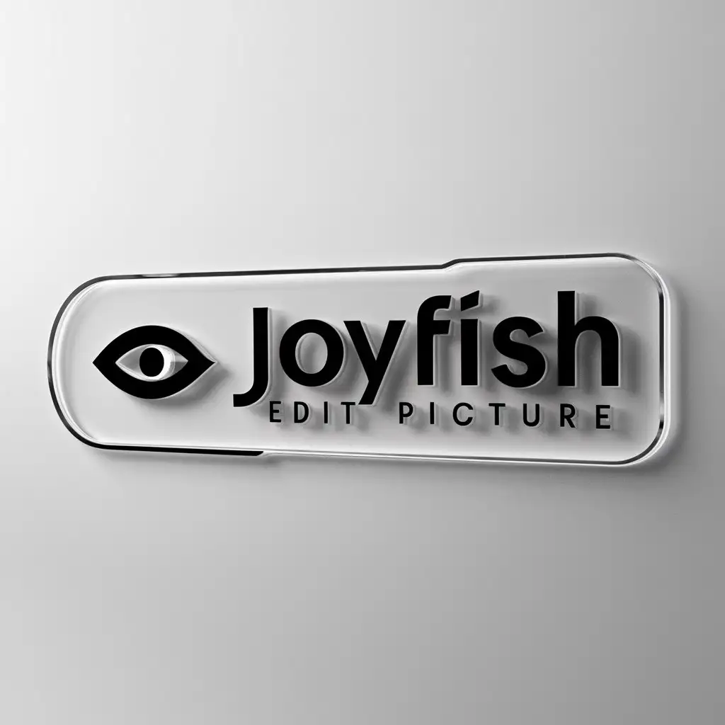 a logo design,with the text "joyfish edit picture", main symbol:joyfish edit image,Minimalistic,be used in Entertainment industry,clear background