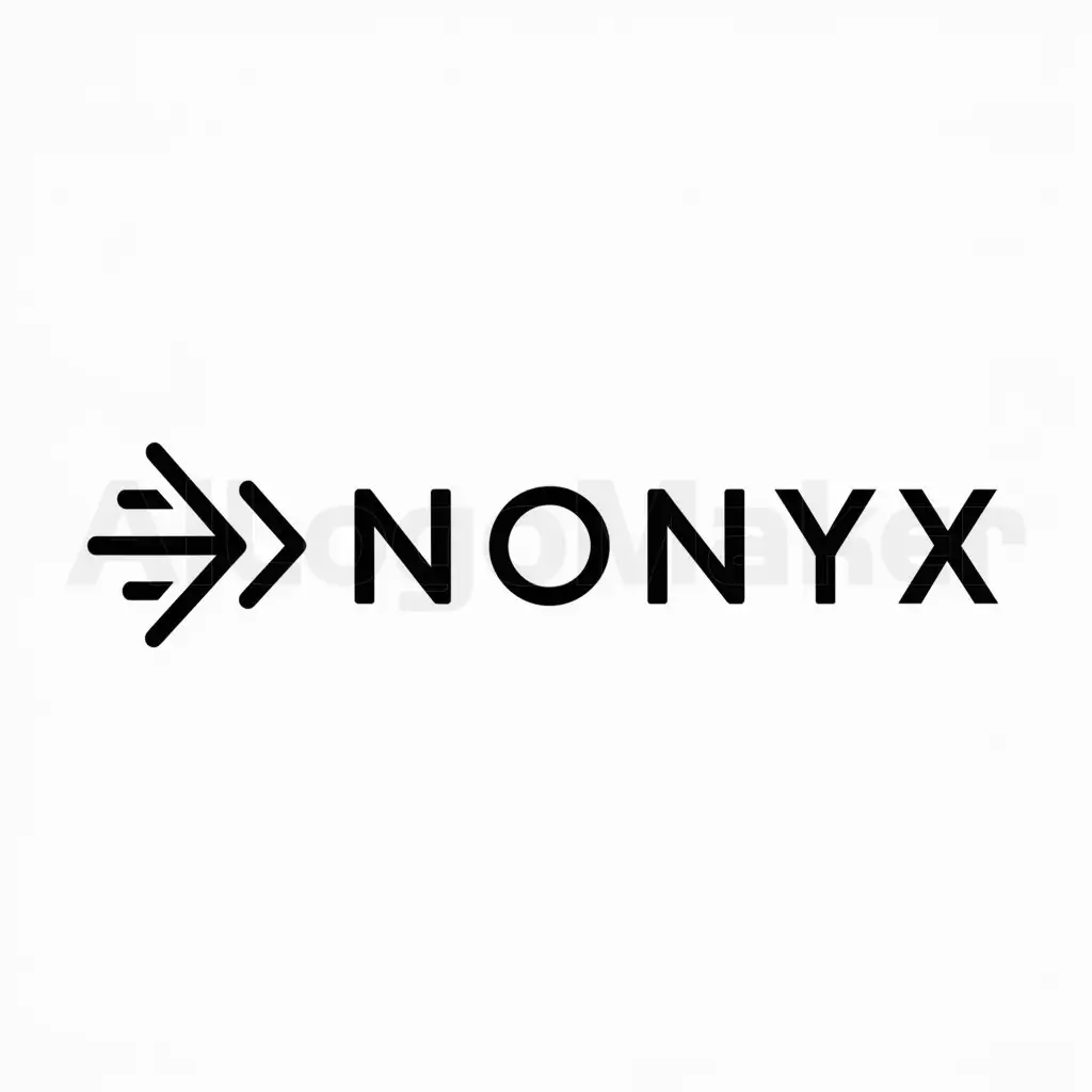 a logo design,with the text "anonyX", main symbol:an arrow,Moderate,be used in Technology industry,clear background