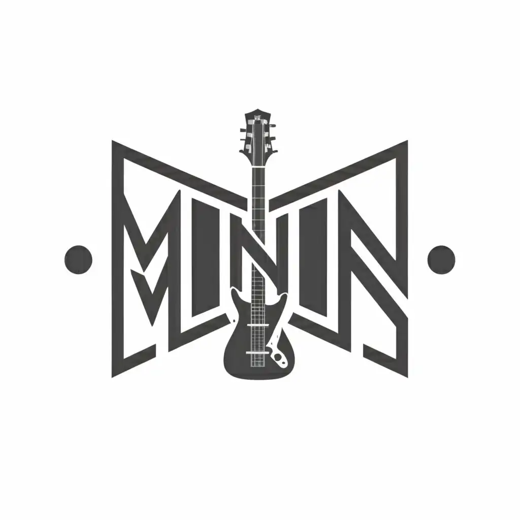 a logo design,with the text "MNTN", main symbol:GUITAR,Minimalistic,be used in Others industry,clear background