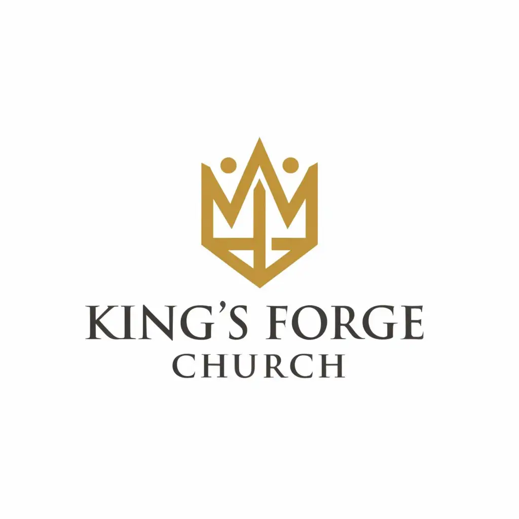 a logo design,with the text "King's Forge Church", main symbol:crown,Moderate,be used in Religious industry,clear background