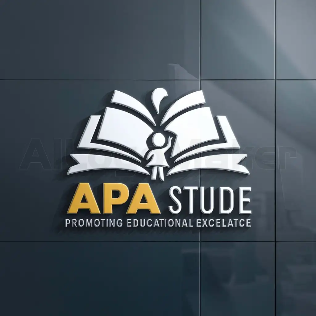 a logo design,with the text "APA", main symbol:Books, Student,complex,be used in Education industry,clear background